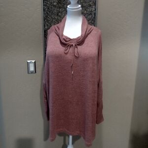 Chico's Zenergy Soft Rose Adjustable Cowl Neck Sweater Tunic